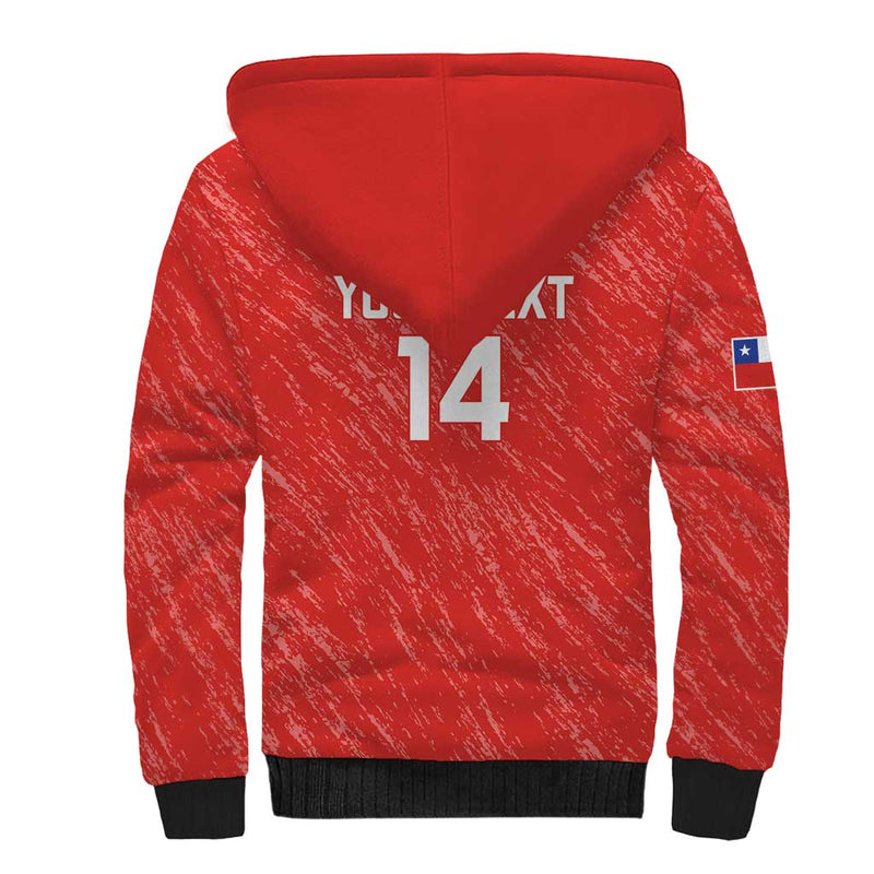 Custom Chile Football Vamos La Roja Sherpa Hoodie