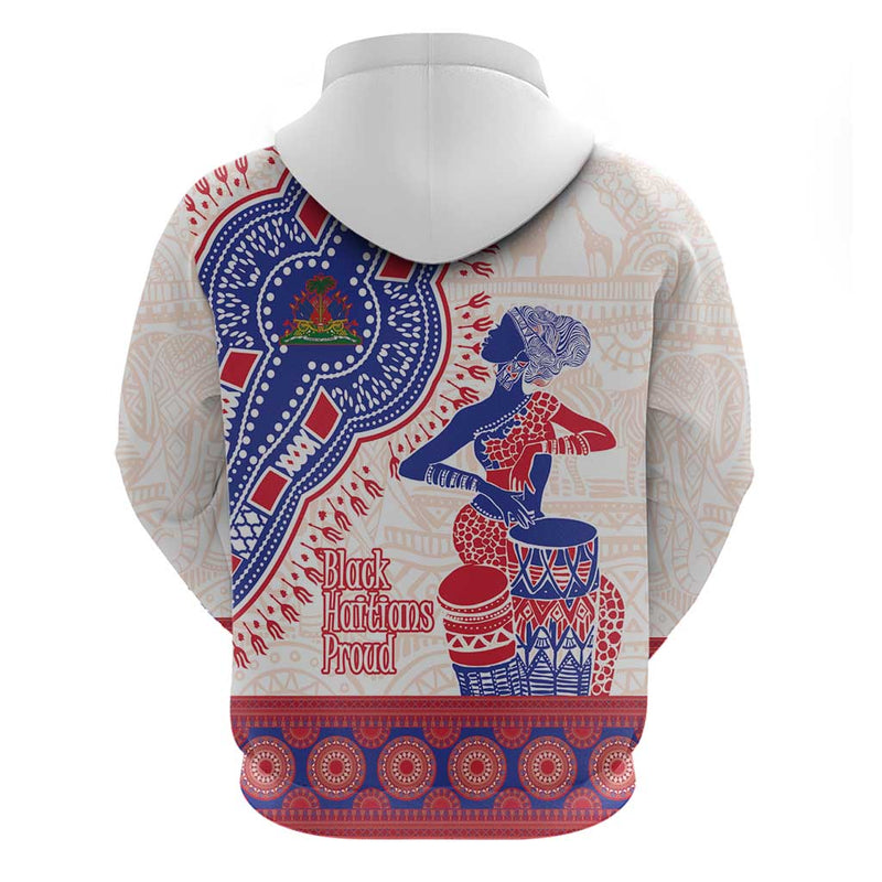 Afro-Haitians Proud Haiti Coat Of Arms Dashiki Hoodie