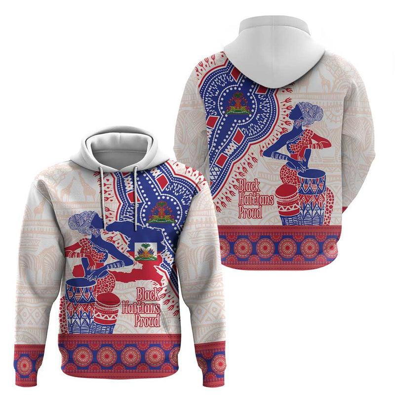 Afro-Haitians Proud Haiti Coat Of Arms Dashiki Hoodie