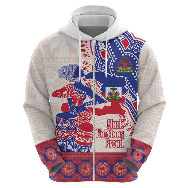 Afro-Haitians Proud Haiti Coat Of Arms Dashiki Hoodie