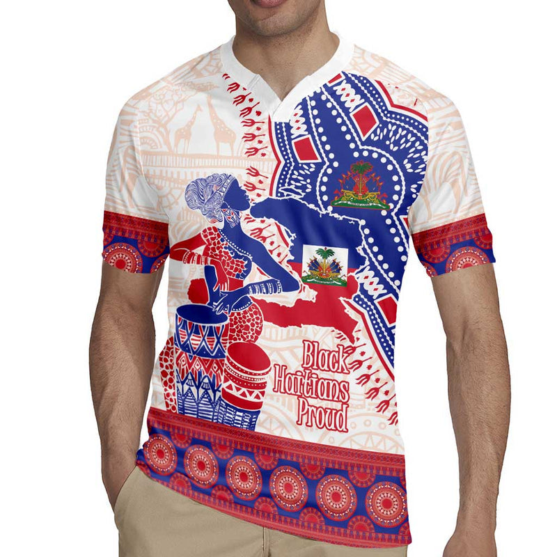 Afro-haitians Proud Haiti Coat Of Arms Dashiki Rugby Jersey