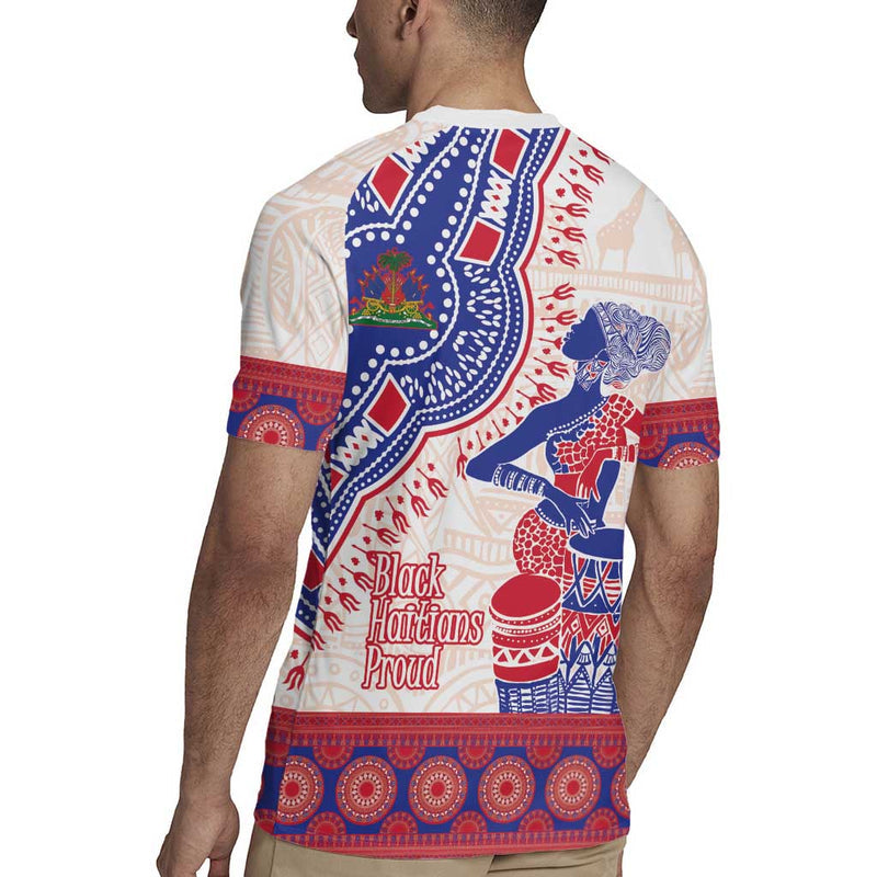Afro-haitians Proud Haiti Coat Of Arms Dashiki Rugby Jersey