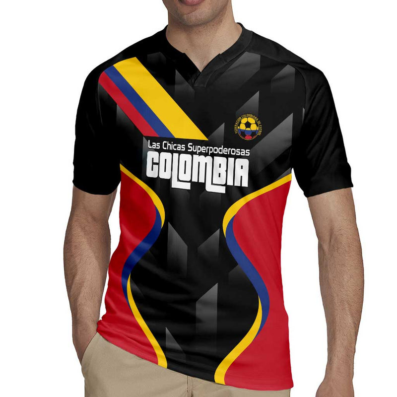 Custom Colombia Football Vamos Las Chicas Superpoderosas Rugby Jersey