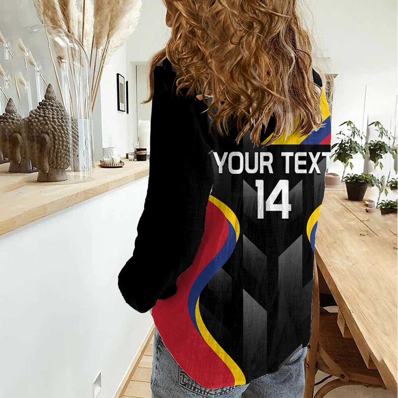 Custom Colombia Football Vamos Las Chicas Superpoderosas Women Casual Shirt