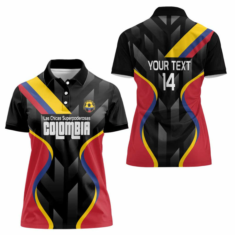 Custom Colombia Football Vamos Las Chicas Superpoderosas Women Polo Shirt