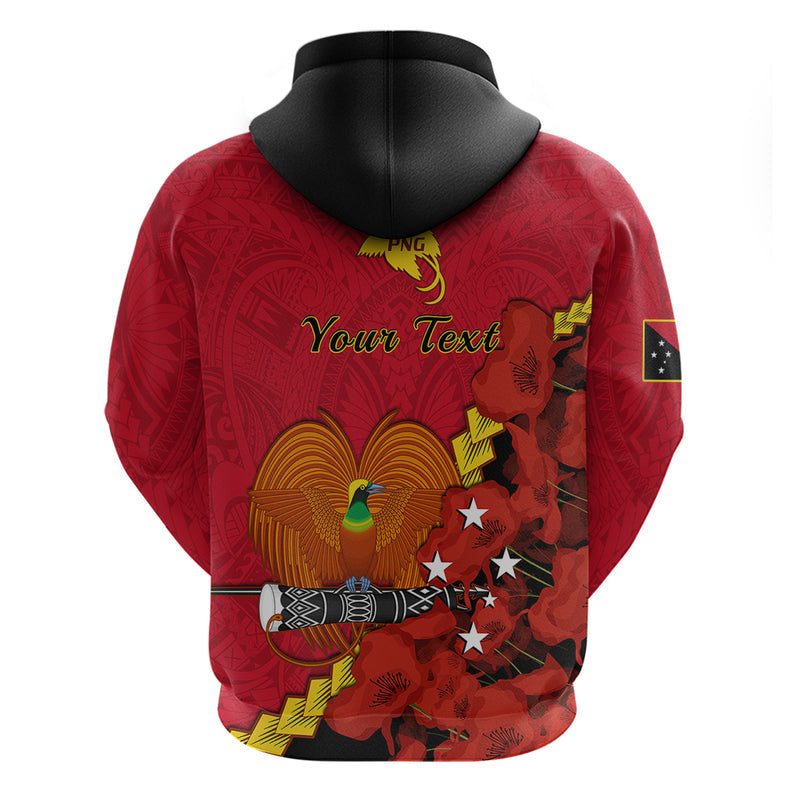 Custom Remembrance Day PNG Papua New Guinea We Will Remember Them Hoodie