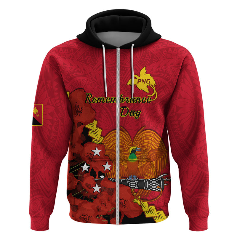 Custom Remembrance Day PNG Papua New Guinea We Will Remember Them Hoodie