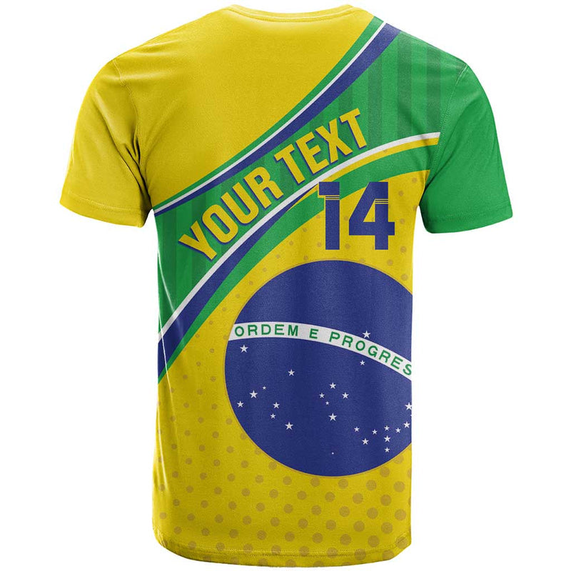 Custom Brazil Football Vamos Canarinho T Shirt