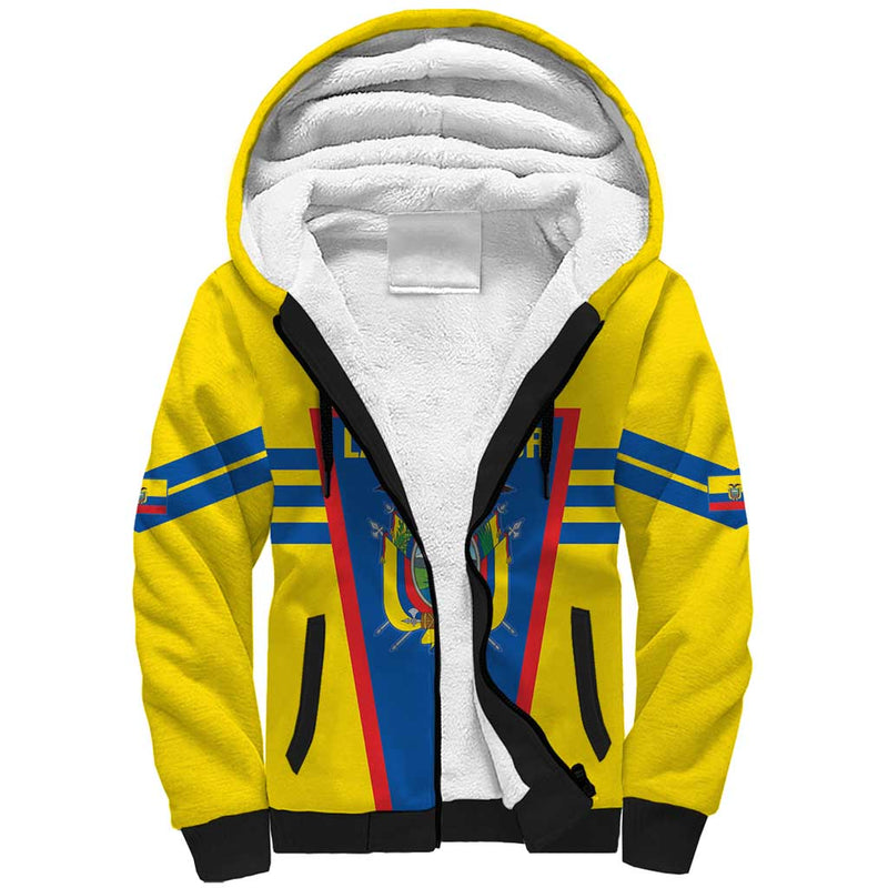 Custom Ecuador Football Vamos La Tricolor Sherpa Hoodie