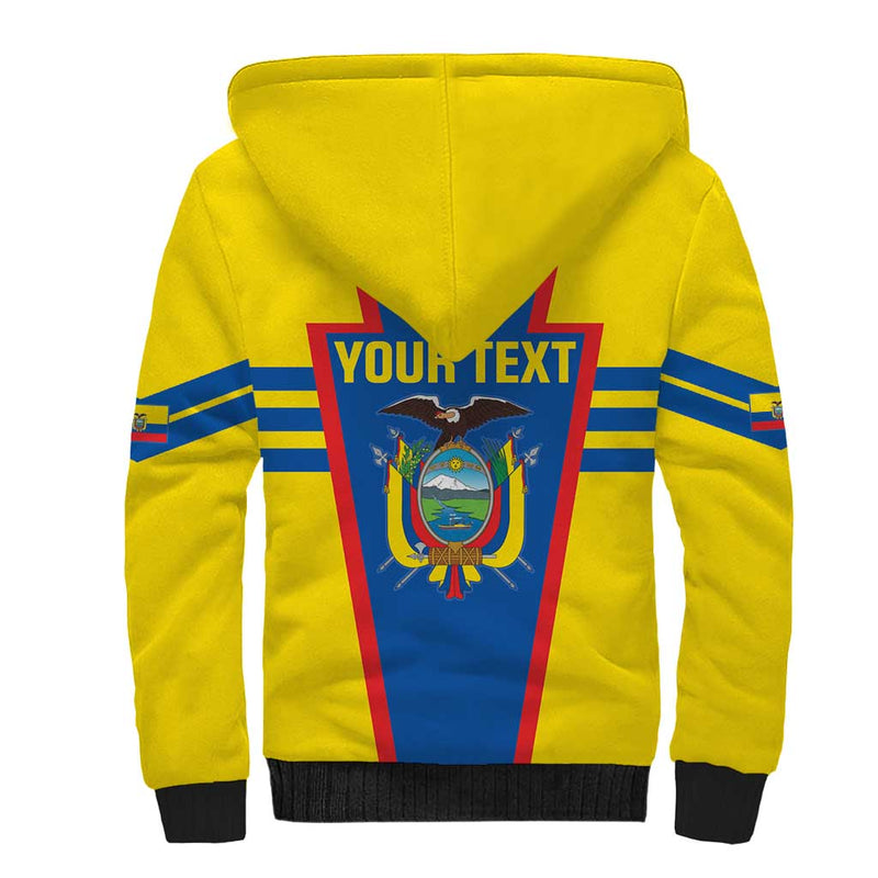 Custom Ecuador Football Vamos La Tricolor Sherpa Hoodie