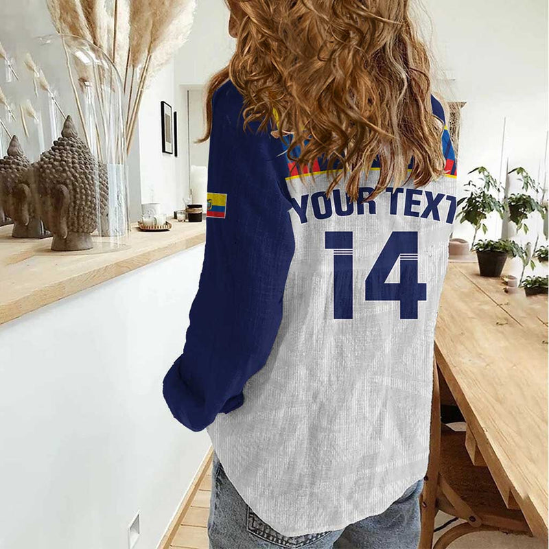 Custom Ecuador Football La Tri Go Champions Condor Style Women Casual Shirt