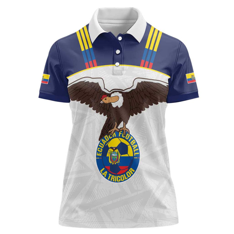 Custom Ecuador Football La Tri Go Champions Condor Style Women Polo Shirt
