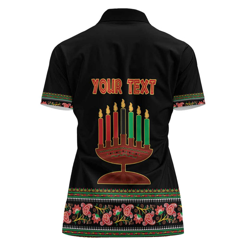 African-American Kwanzaa Dashiki Mix Paisley Pattern Women Polo Shirt