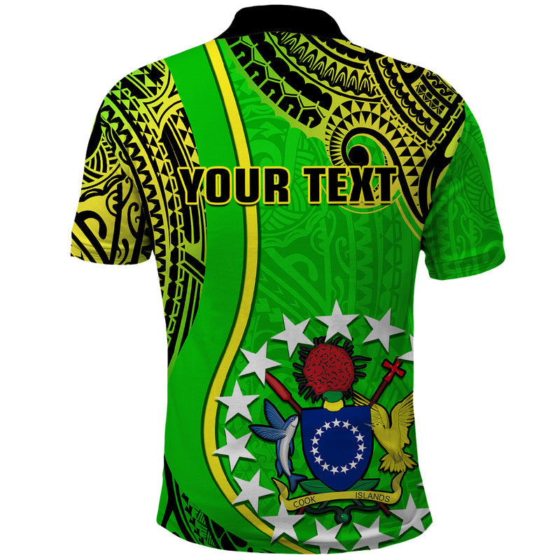 Custom Cook Islands Mangaia Gospel Day Green Version Polo Shirt
