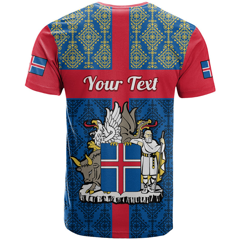 17 June Iceland National Day Icelandic Folk Pattern T Shirt