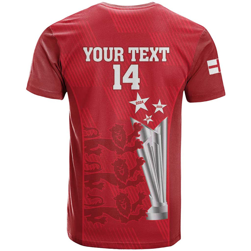 Custom England Cricket 3rd Champions World Cup Proud T Shirt