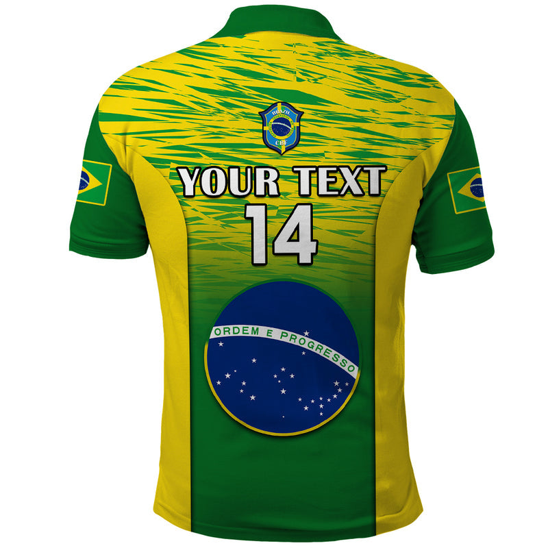 Custom Brazil Football 2023 World Cup Go Selecao Gradient Style Polo Shirt