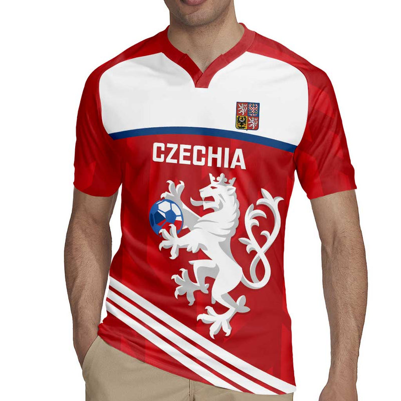 Custom Czech Republic Football Go Czechia - Sporty Style Rugby Jersey