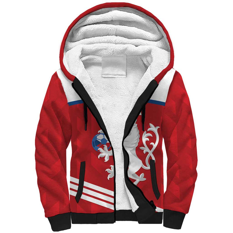 Custom Czech Republic Football Go Czechia - Sporty Style Sherpa Hoodie