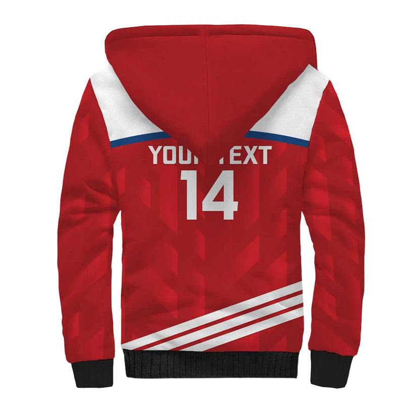 Custom Czech Republic Football Go Czechia - Sporty Style Sherpa Hoodie