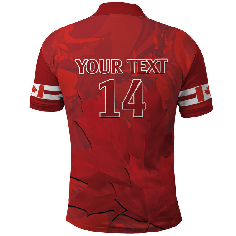 Custom Canada Cricket 2024 Maple Leaf Go Champions Polo Shirt