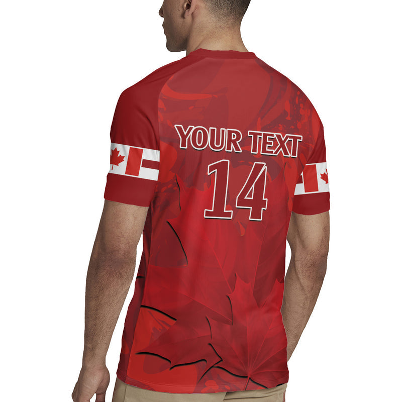 Custom Canada Cricket 2024 Maple Leaf Go Champions Rugby Jersey