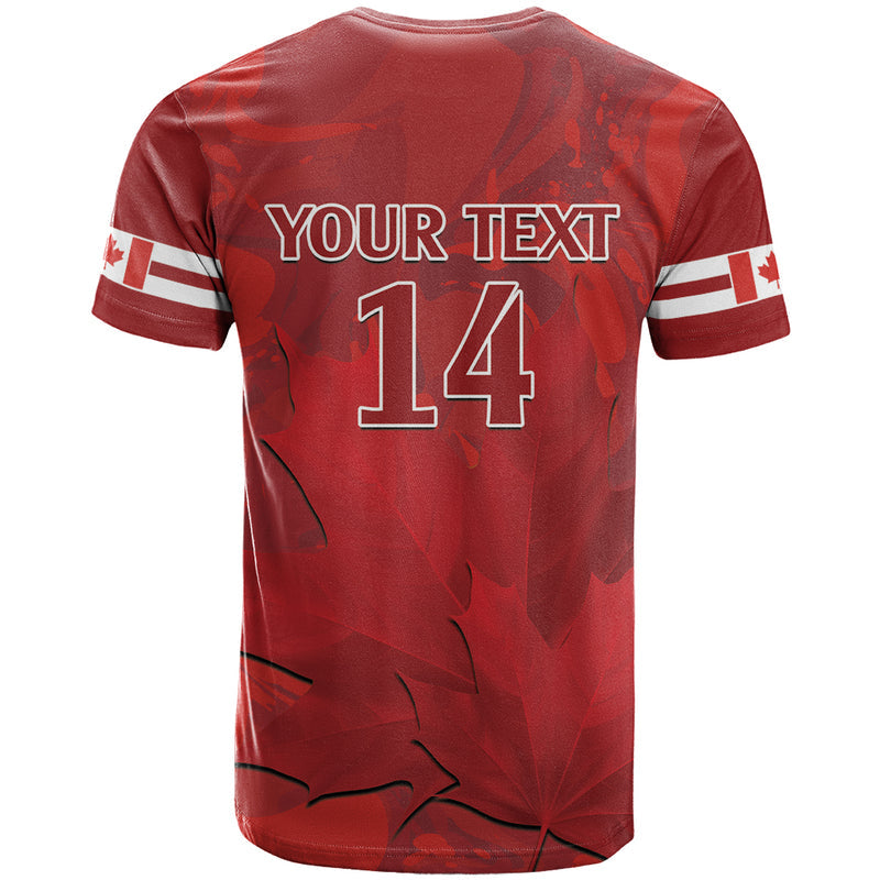Custom Canada Cricket 2024 Maple Leaf Go Champions T Shirt