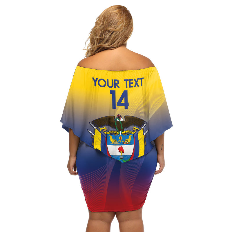 Custom Colombia Football Summer 2024 Las Chicas Superpoderosas Off Shoulder Short Dress