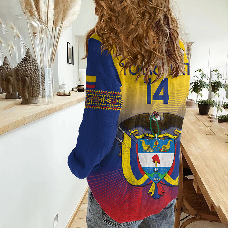 Custom Colombia Football Summer 2024 Las Chicas Superpoderosas Women Casual Shirt