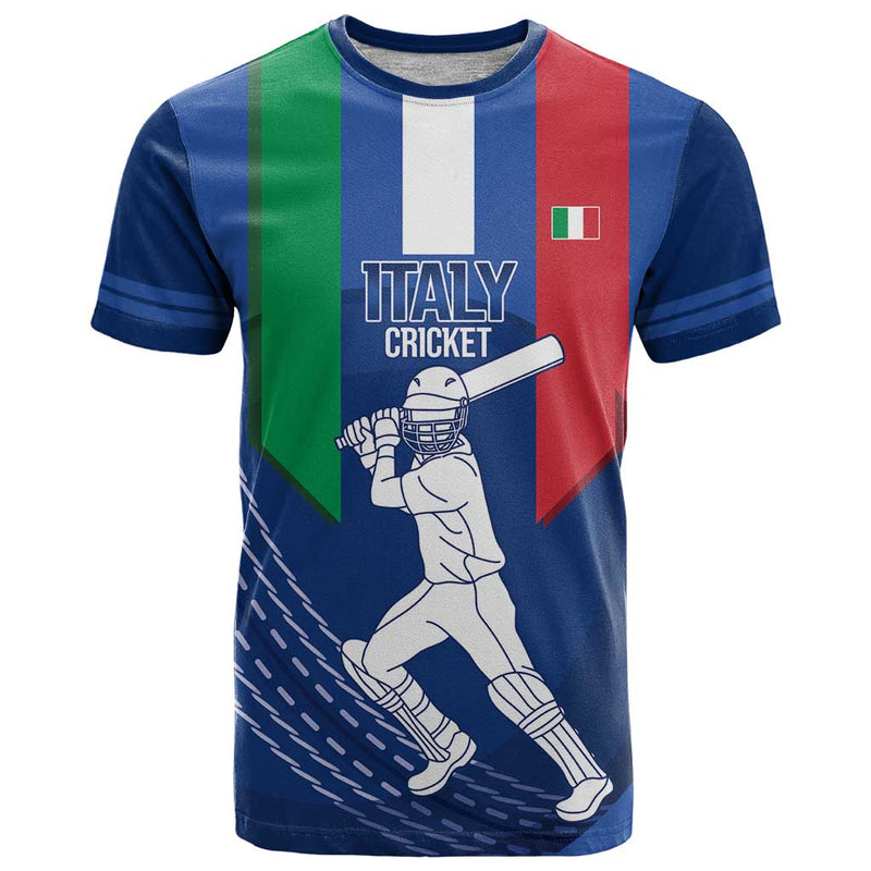 Custom Italy Cricket Go Gli Azzurri T Shirt