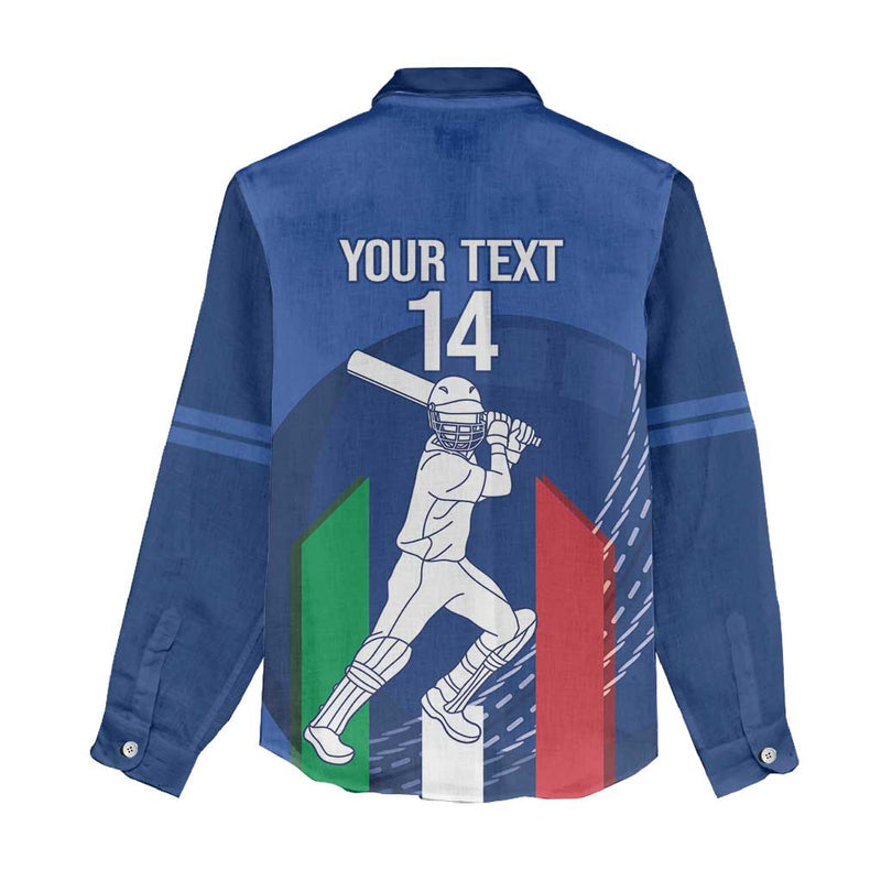 Custom Italy Cricket Go Gli Azzurri Women Casual Shirt