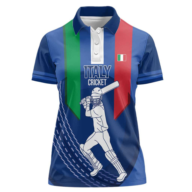 Custom Italy Cricket Go Gli Azzurri Women Polo Shirt