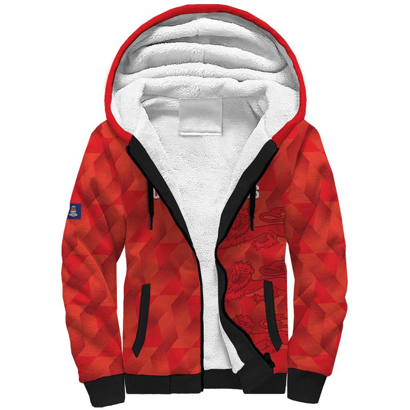 Custom Cayman Islands Football 2025 Go Champions Sherpa Hoodie