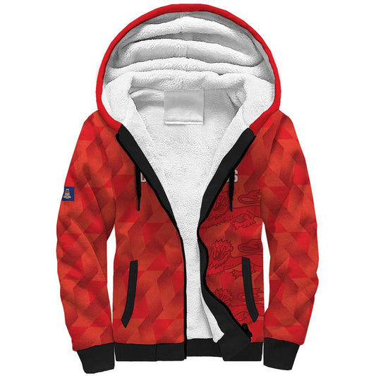 Custom Cayman Islands Football 2025 Go Champions Sherpa Hoodie