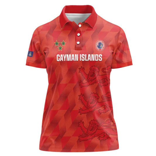 Custom Cayman Islands Football 2025 Go Champions Women Polo Shirt