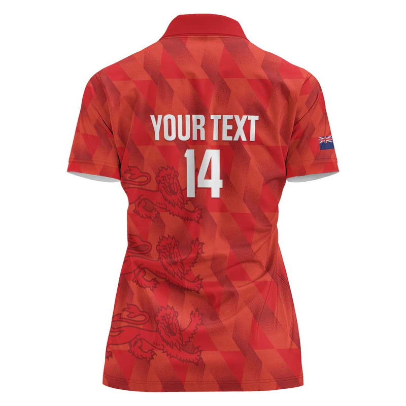 Custom Cayman Islands Football 2025 Go Champions Women Polo Shirt