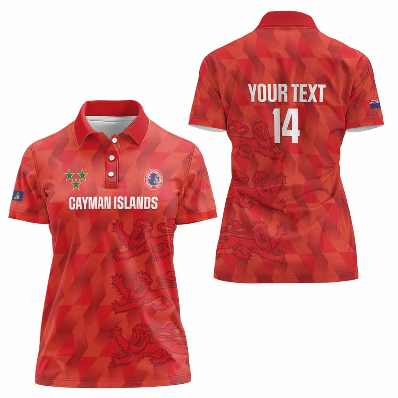 Custom Cayman Islands Football 2025 Go Champions Women Polo Shirt