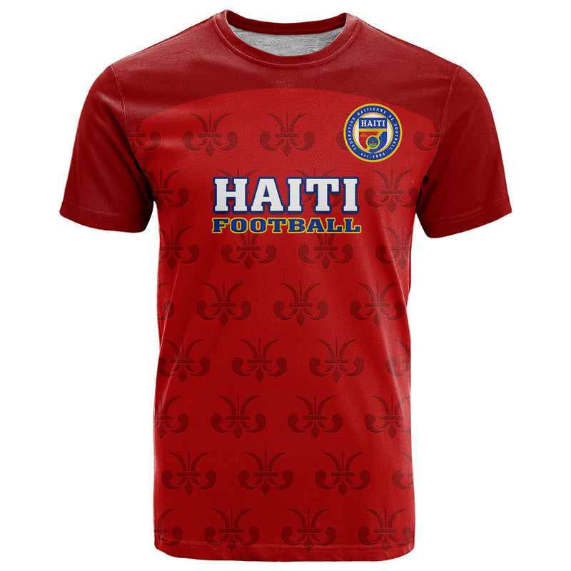 Custom Haiti Football Les Grenadieres 2023 World Cup Red Version T Shirt