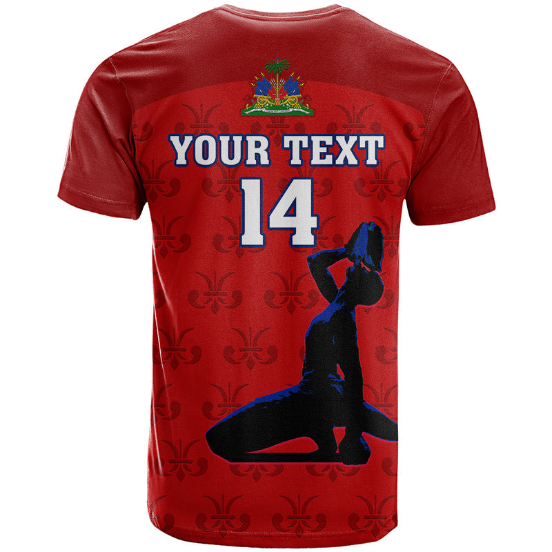 Custom Haiti Football Les Grenadieres 2023 World Cup Red Version T Shirt