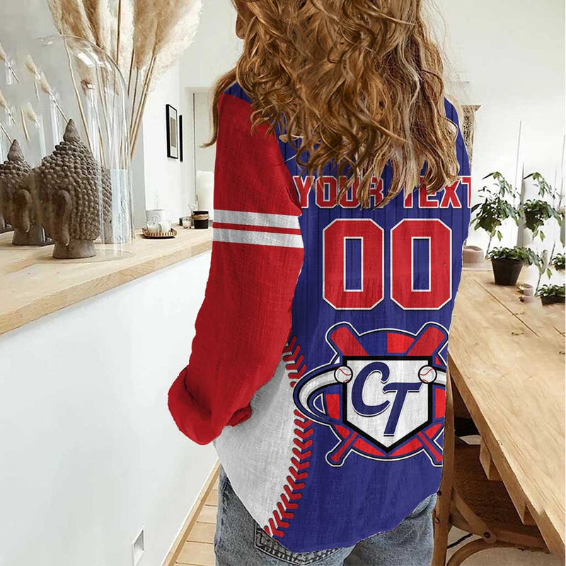 Custom Chinese Taipei Go Taiwanese - Baseball Style Women Casual Shirt