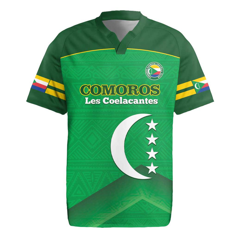 Custom Comoros Football Allez Les Coelacantes Rugby Jersey