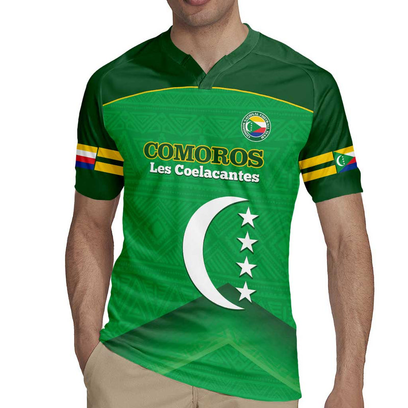 Custom Comoros Football Allez Les Coelacantes Rugby Jersey