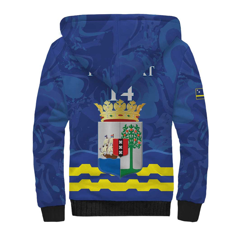 Custom Curacao Football La Familia Azul Sherpa Hoodie