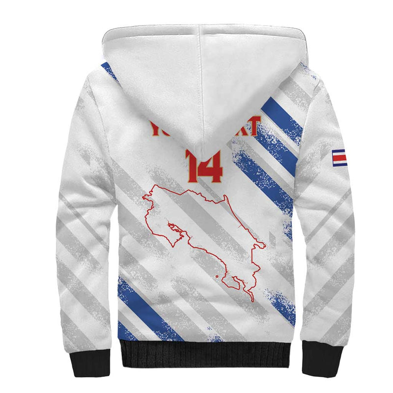 Custom Costa Rica Football Go Champions Los Ticos Sherpa Hoodie