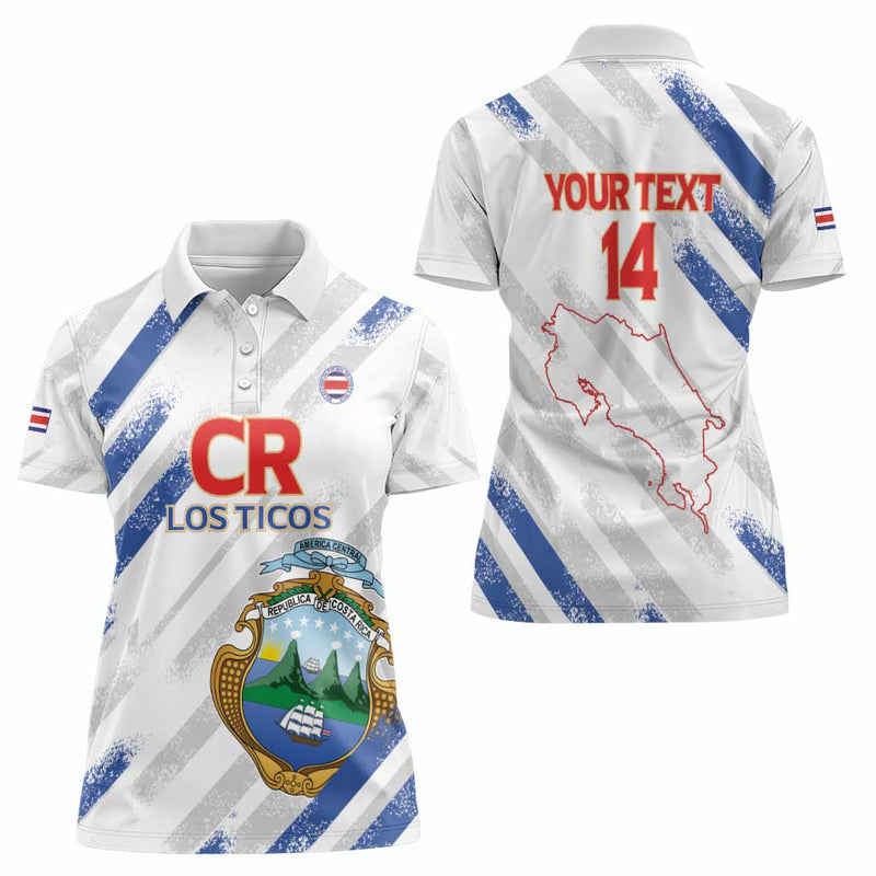 Custom Costa Rica Football Go Champions Los Ticos Women Polo Shirt