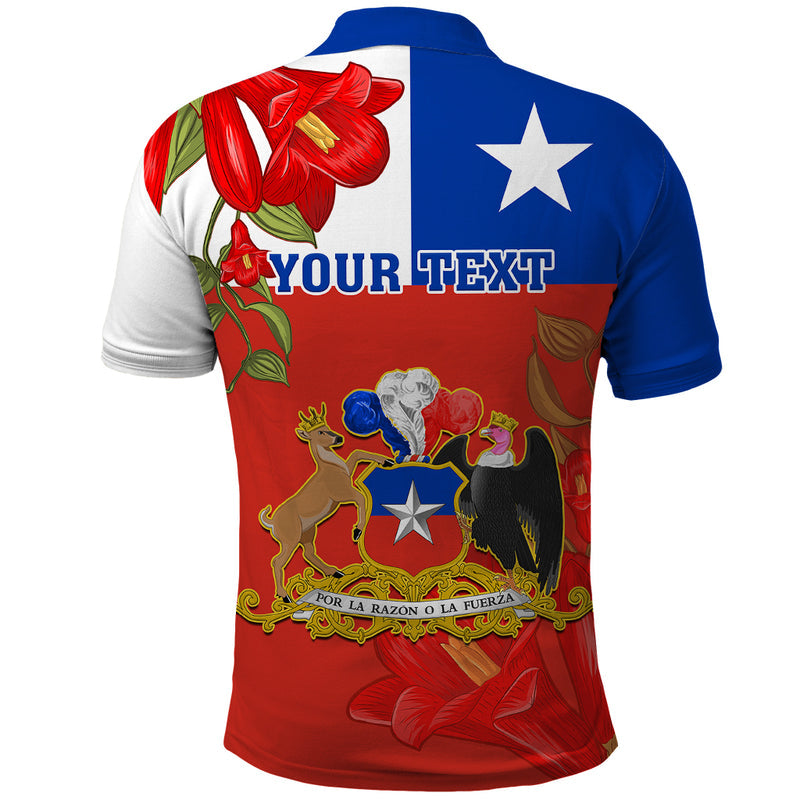 Custom Chile Independence Day Chilean Copihue Felices Fiestas Patrias Polo Shirt