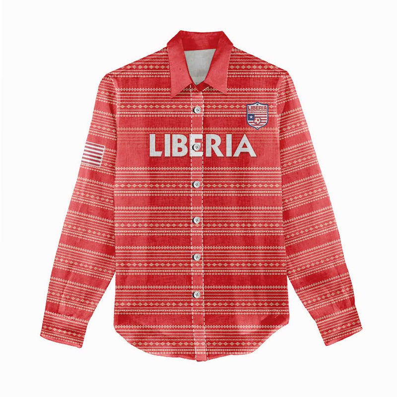 Custom Liberia Football Women Red Jersey Women Casual Shirt
