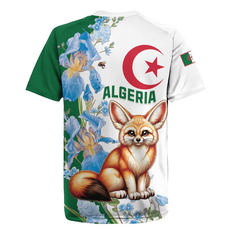 Algeria Fennec Fox Blue Isris Flower Rugby Jersey