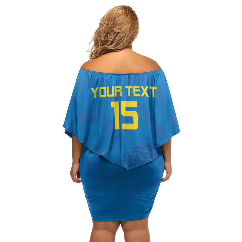 Custom Dr Congo Football Go Les Léopards Off Shoulder Short Dress