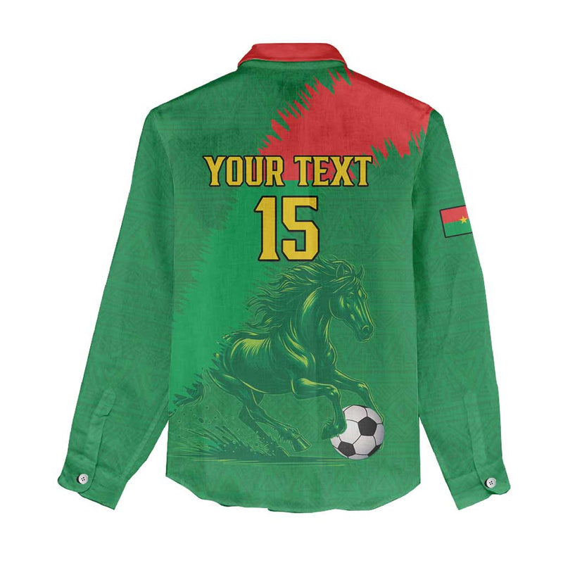 Custom Burkina Faso Football Go Les Etalons Women Casual Shirt